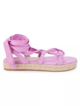 Эспадрильи сандалии на платформе Stuart Weitzman, сирень