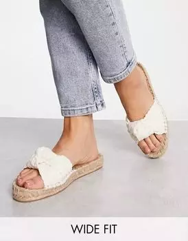 Эспадрильи широкого кроя с завязками ASOS Wide Fit Jade