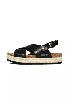 Эспадрильи SUNBAY, пестрый черный