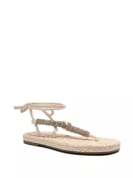 Эспадрильи Sunkissed с кристаллами Aquazzura, бежевый