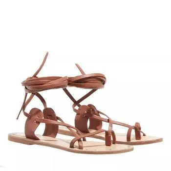 Эспадрильи tie-up leather sandals tan Manebi, коричневый