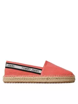 Эспадрильи Tjw Flatform Webbing Espadrille Tommy Jeans, коралловый цвет