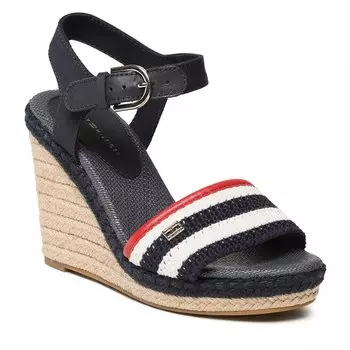 Эспадрильи Tommy Hilfiger FeminineCrochet High, цветной/темно-синий