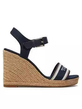 Эспадрильи Tommy Hilfiger Mono Webbing High Wedge Sandal, темно-синий