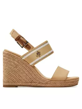 Эспадрильи Tommy Hilfiger Webbing High Wedge Sandal, бежевый