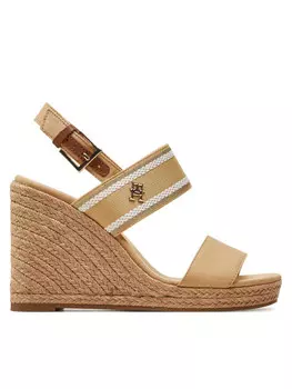 Эспадрильи Webbing High Wedge Sandal Tommy Hilfiger, бежевый