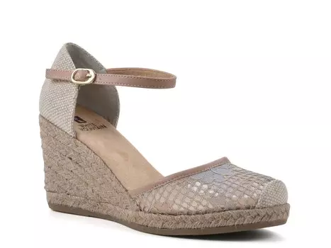 Эспадрильи White Mountain Mamba на танкетке, розовый / бежевый