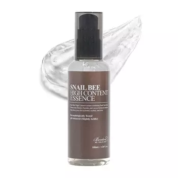 Эссенция с высоким содержанием улитки и пчелы, 3,38 жидких унций, эссенция с муцином улитки, сыворотка с пчелиным ядом, корейская сыворотка для лица, Benton