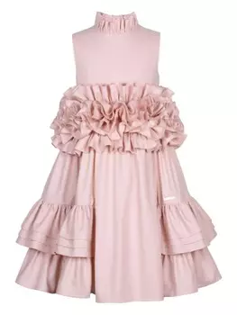 JESSIE AND JAMES хлопковое платье с оборками, розовый