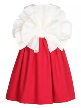 JESSIE AND JAMES платье с цветочной аппликацией, красный