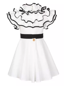 JESSIE AND JAMES платье с оборками, белый