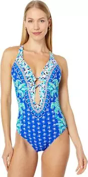 Эстер цельный Lilly Pulitzer, цвет Blue Grotto Fan Favorite Engineered