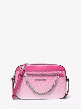 Jet set большой фирменный логотип с эффектом омбре через плечо Michael Kors, розовый
