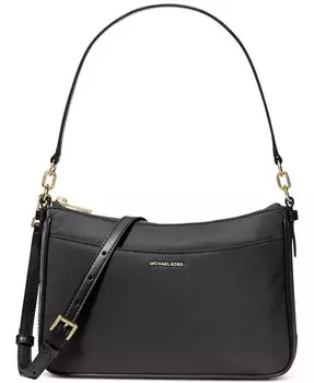 Jet Set Маленькая нейлоновая сумка-кошелек на молнии через плечо Michael Kors, черный