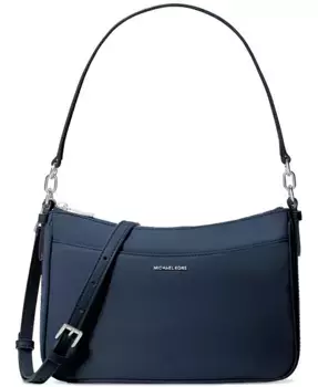 Jet Set Small Top Zip Nylon Pouchette Crossbody Michael Kors, синий