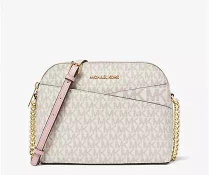 Jet Set Travel Medium Logo Dome сумка через плечо Bag (ванильный) 35F1Gtvc6B Michael Kors