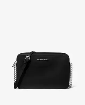 Jet Set Travel женская кожаная сумка через плечо с регулируемой ручкой Michael Michael Kors, черный