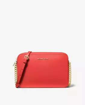 Jet Set женская кожаная сумка через плечо с регулируемым ремешком Michael Michael Kors, красный