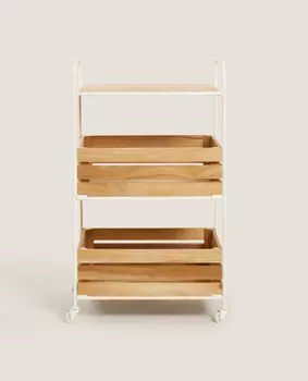 Этажерка Zara Home Wood And Metal Storage, бежевый/дерево