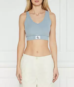 Этикетка на футболке стираная Slim fit Calvin Klein Jeans, синий