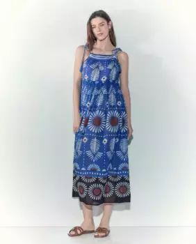 Этническое пляжное платье Tintoretto, синий