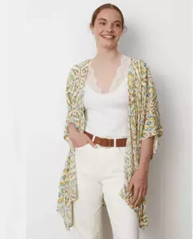 Этническое женское кимоно Vila, горчичный