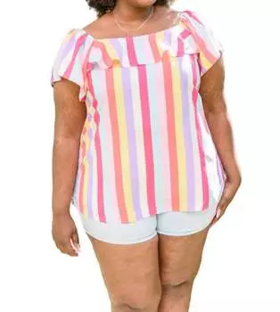 Это электрическая полосатая рубашка в многоцветном цвете ANDREE BY UNIT, цвет multi