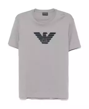 Это футболка из хлопкового джерси с круглым вырезом. Emporio Armani, серый