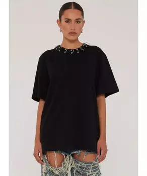 Это футболка с кольцами на воротнике Rotate, мультиколор