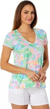 Этта с V-образным вырезом Lilly Pulitzer, цвет Multi Lilly Loves California