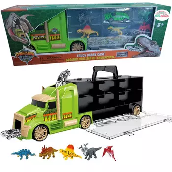 Эвакуатор МДП, грузовик с пусковой установкой для автомобиля, Динозавр, горка + АВТОМОБИЛИ Sferazabawek