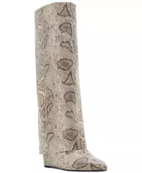 Эвандер Ботфорты на платформе с широким голенищем и отворотом Madden Girl, серый