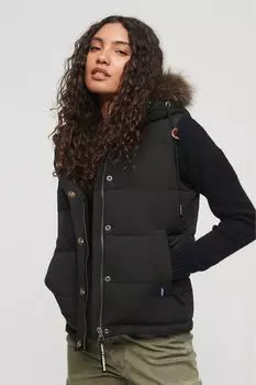 Эверест в искусственном мехе Superdry, черный