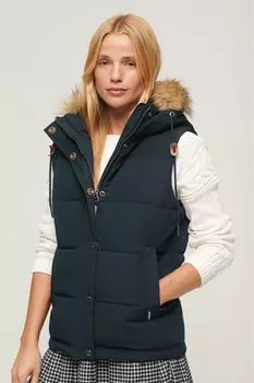 Эверест в искусственном мехе Superdry, синий