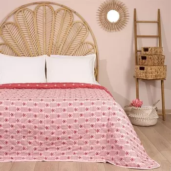 Эвидеа Мягкое двуспальное покрывало в этническом стиле - Разноцветное - 220x220 см Evidea