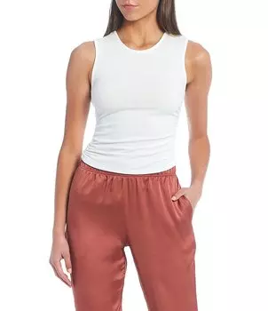 Эволюционный топ без рукавов с вырезом Evolutionary, слоновая кость