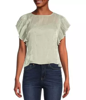 Эволюционный топ с короткими рукавами и отделкой стразами Evolutionary, зеленый