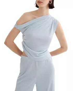 Эвонн Топ с Одним Плечом и Сборками LAMARQUE, синий