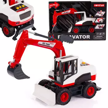 Экскаватор для мальчика, роторная строительная машина, функции, свет и звук, 37 см wiat Dziecka