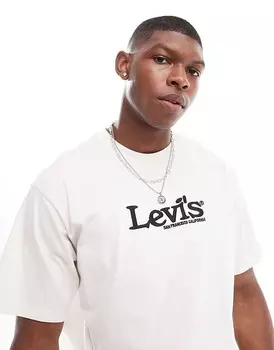 Эксклюзив Levi's x ASOS — кремовая футболка с логотипом в стиле ретро на груди