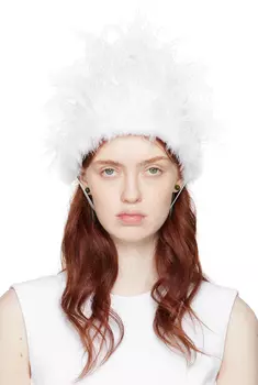 Эксклюзивная белая кепка SSENSE #601 Beanie Nicklas Skovgaard