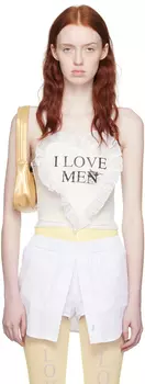 Эксклюзивная белая мужская майка Praying SSENSE I Love