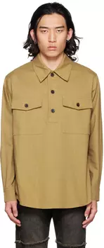 Эксклюзивная бежевая футболка-поло SSENSE с накладными карманами DRAE