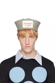 Эксклюзивная бежевая матросская шляпа от SSENSE Charles Jeffrey LOVERBOY