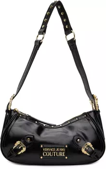 Эксклюзивная черная байкерская сумка SSENSE среднего размера Versace Jeans Couture