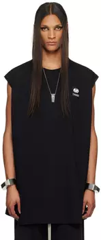 Эксклюзивная черная брезентовая футболка Rick Owens SSENSE KEMBRA PFAHLER Edition