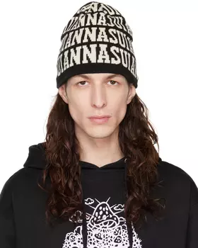 Эксклюзивная черная шапка с логотипом SSENSE Anna Sui