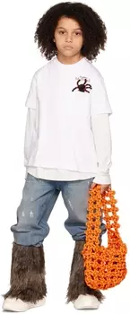 Эксклюзивная детская белая футболка SSENSE \Forever My Scary Friend\"" Doublet