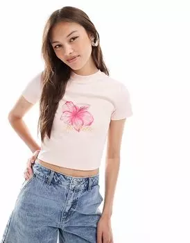 Эксклюзивная детская футболка с принтом логотипа Frolic в розовом цвете The Frolic