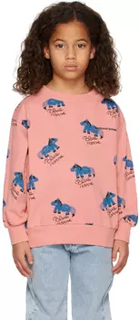 Эксклюзивная детская толстовка SSENSE Pink 'Blue Horse' Weekend House Kids